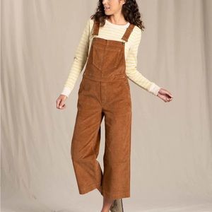 Toad & Co. Karuna Cord Wide Leg Overall : Brown Sugar - Medium